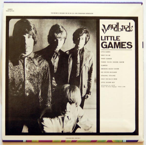 Back cover, Yardbirds (The) - Little Games