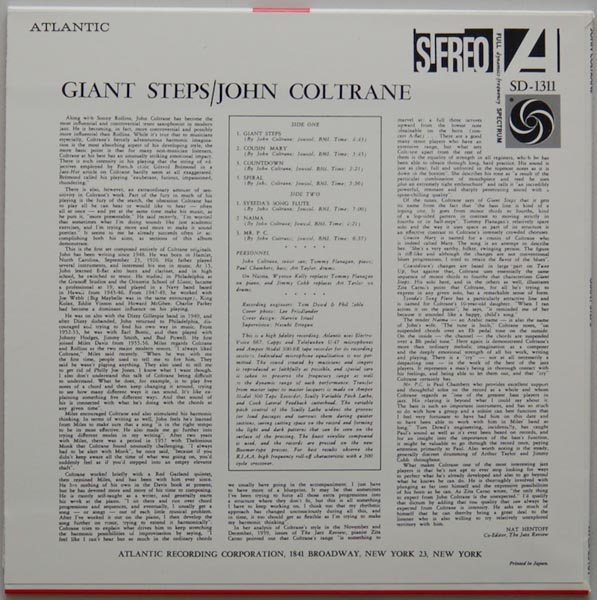 Back cover, Coltrane, John - Giant Steps +8
