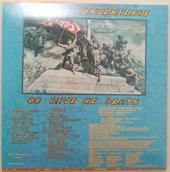 Back cover, Dead Kennedys - Give Me Convenience or Give Me Death 