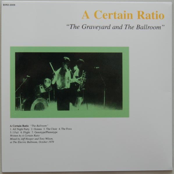 Back cover, A Certain Ratio - The Graveyard and The Ballroom