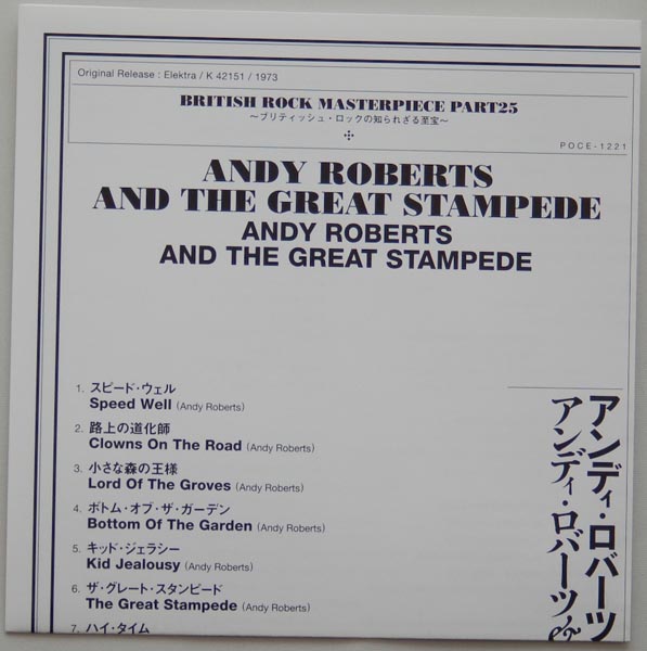 Lyric book, Roberts, Andy - And the Great Stampede