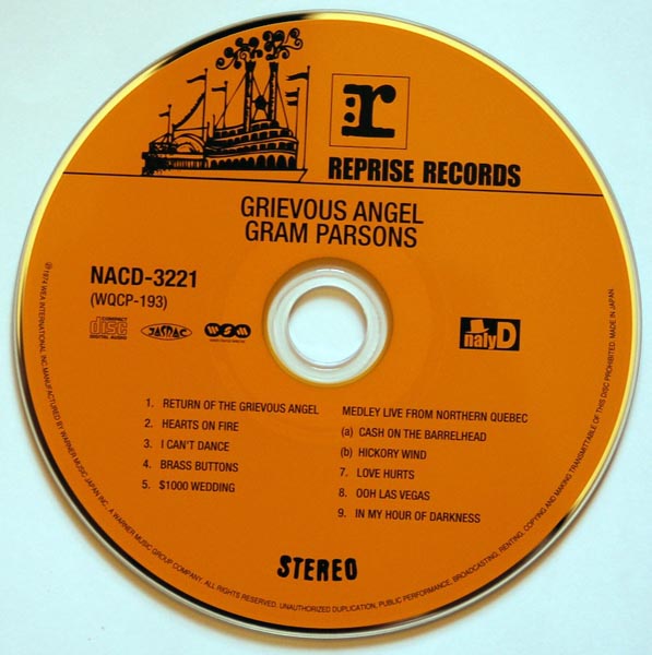 CD, Parsons, Gram - Grievous Angel