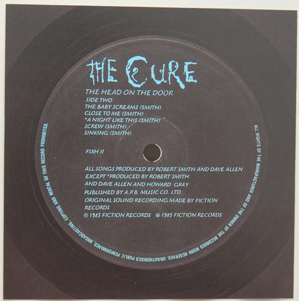 Back Label, Cure (The) - Head On The Door 