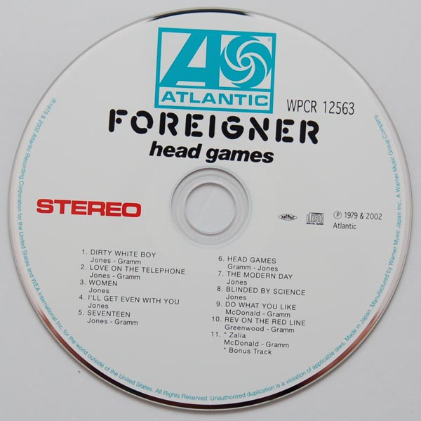 CD, Foreigner - Head Games