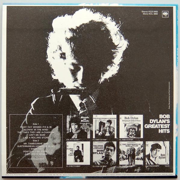 Back cover, Dylan, Bob - Greatest Hits