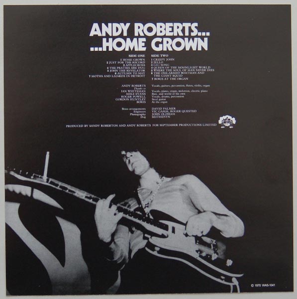 Insert front side, Roberts, Andy - Home Grown +1
