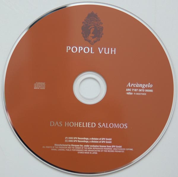 CD, Popol Vuh - Das Hohelied Salomos