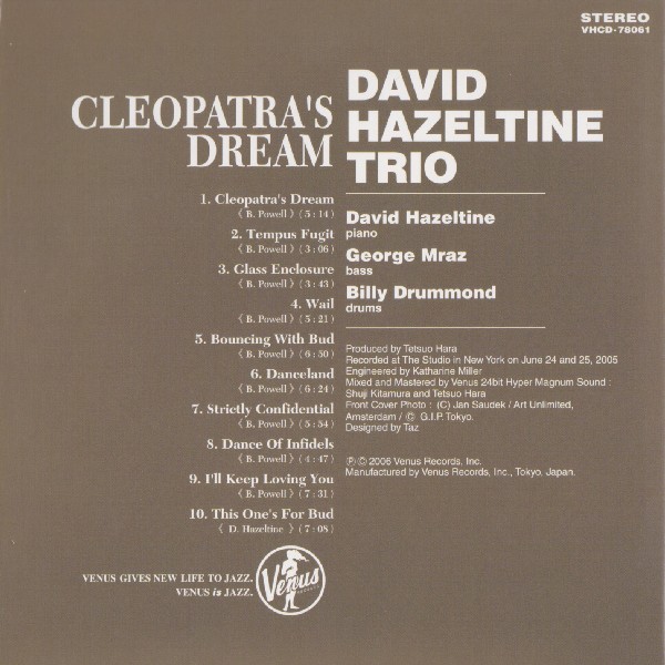 back, Hazeltine, David (Trio) - Cleopatra's Dream