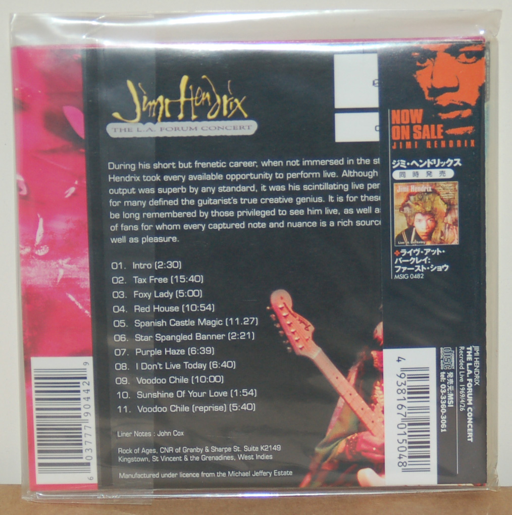 , Hendrix, Jimi - Live At The LA Forum