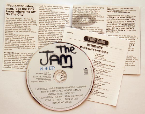 CD and inserts, Jam (The) - In The City