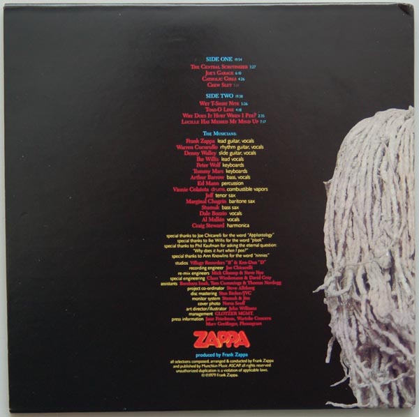 Back cover, Zappa, Frank - Joe's Garage Act I