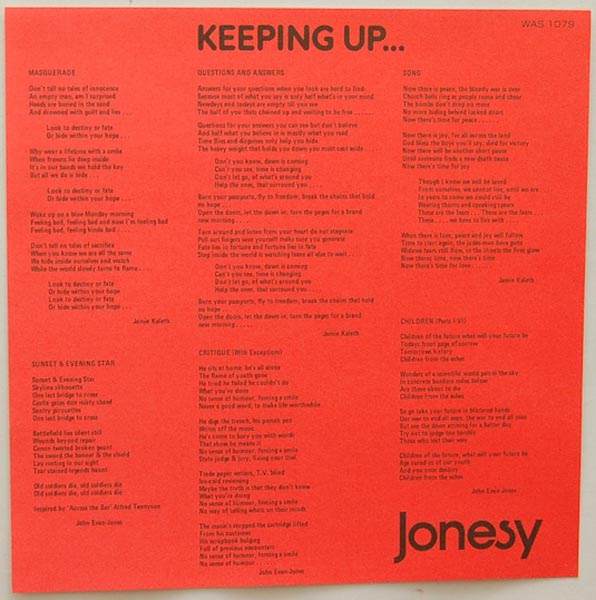 insert, Jonesy - Keeping Up