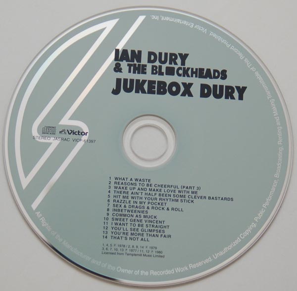 CD, Dury, Ian + The Blockheads - Jukebox Dury +2