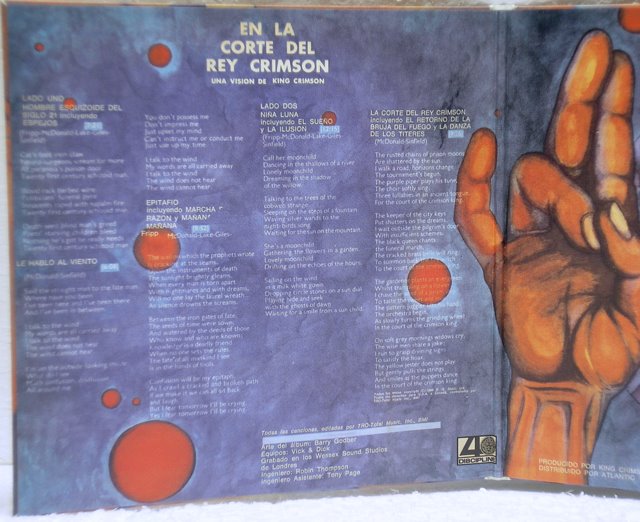 Cover CD4, King Crimson - In The Court Of The Crimson King