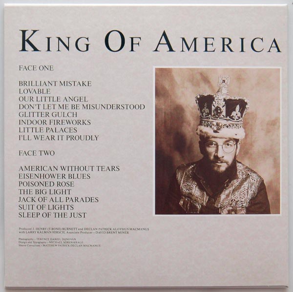 Back cover, Costello, Elvis - King Of America