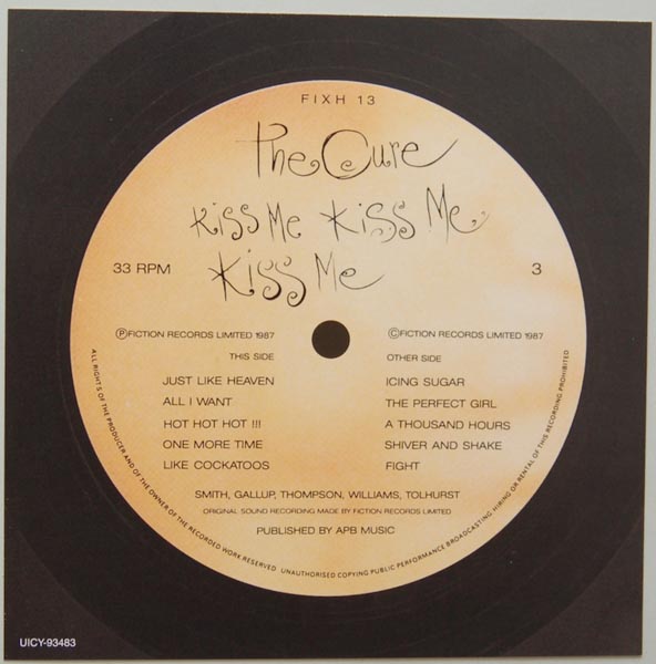 Font Label (disk 2), Cure (The) - Kiss Me Kiss Me Kiss Me 