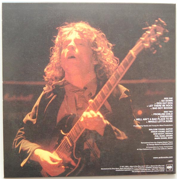 Back cover, AC/DC - Let There Be Rock