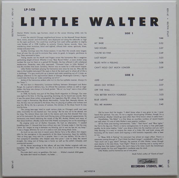 Back cover, Little Walter - The Best of Little Walter