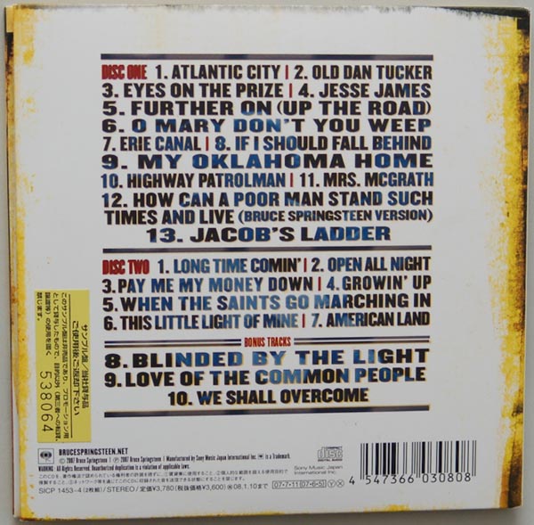 Back cover, Springsteen, Bruce (Whit the Sessions Band) - Live in Dublin