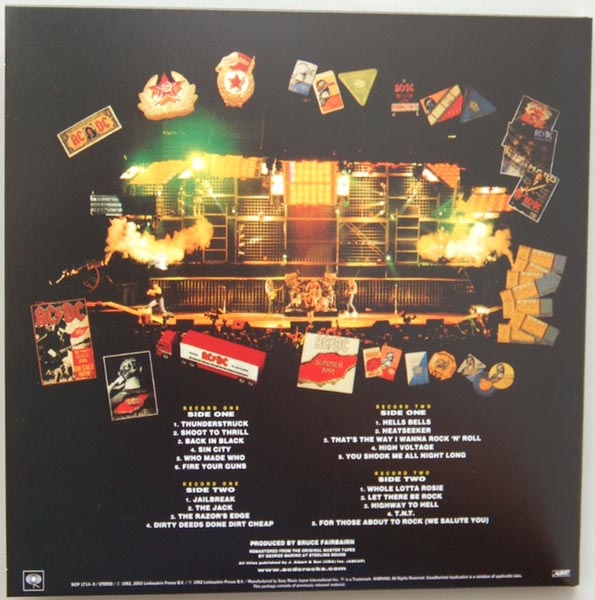 Back cover, AC/DC - Live