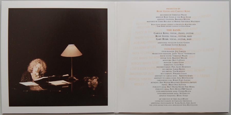 Gatefold open, King, Carole  - Living Room Tour(2 CD)