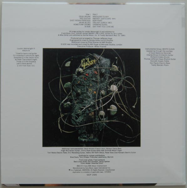 Back cover, Loudon Wainwright III - Album: III
