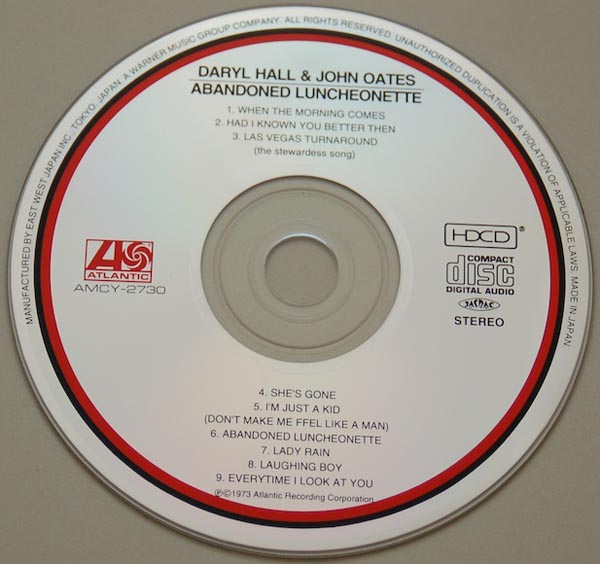 CD, Hall + Oates - Abandoned Luncheonette