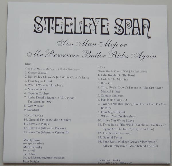 Lyric book, Steeleye Span - Ten Man Mop