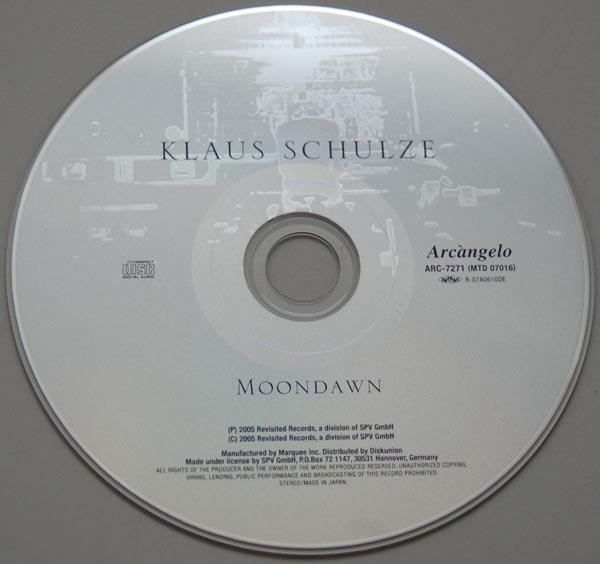 CD, Schulze, Klaus - Moondawn