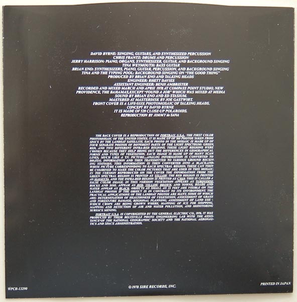 Inner sleeve side B, Talking Heads - More Songs About Buildings And Food + 4