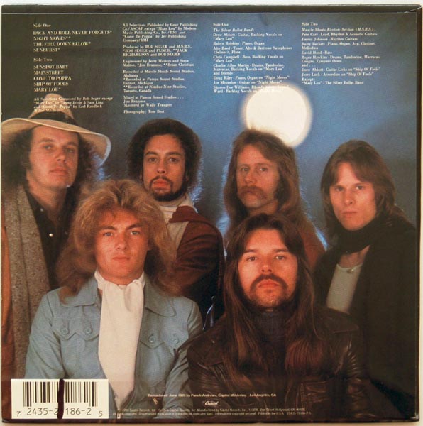Back cover, Seger, Bob (& The Silver Bullet Band) - Night Moves