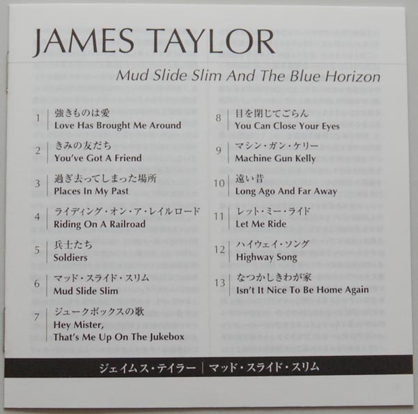 Lyric book, Taylor, James - Mud Slide Slim
