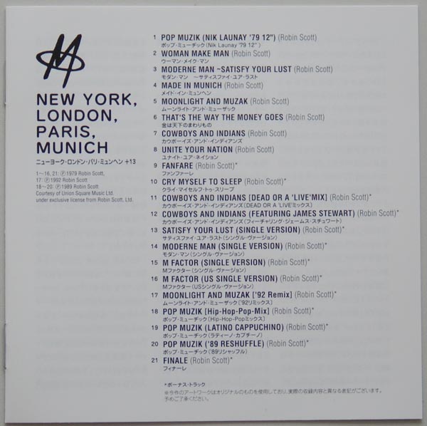 Lyric book, M (Scott, Robin) - New York, London, Paris, Munich +13