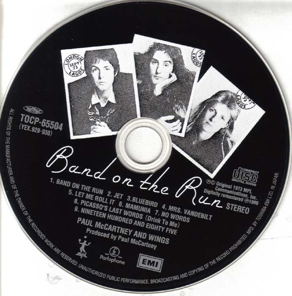 CD, McCartney, Paul - Band On The Run