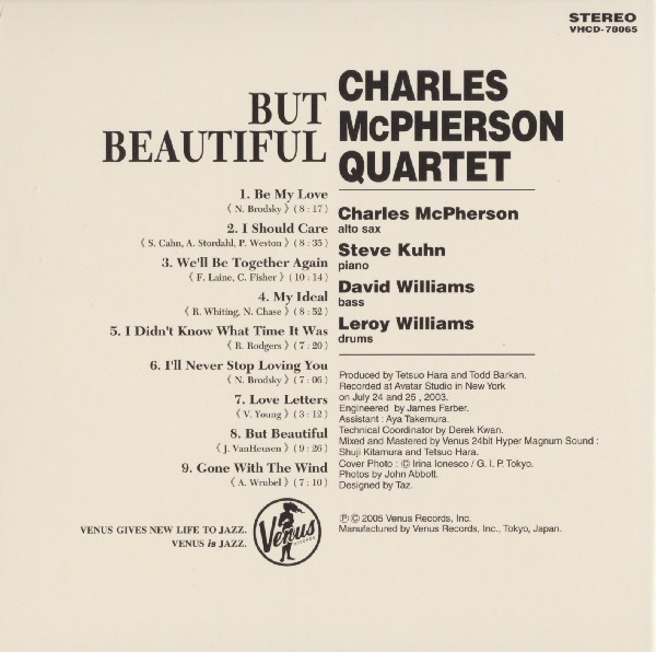 back, McPherson, Charles (Quartet) - But Beautiful