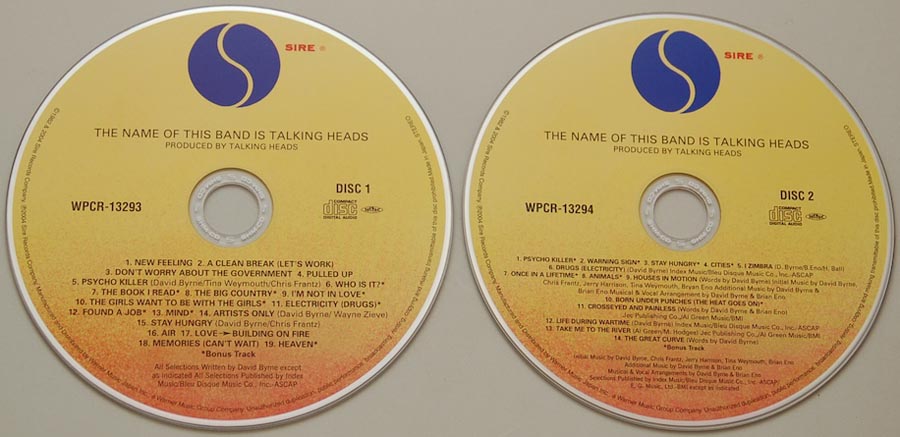 CDs, Talking Heads - The Name Of This Band Is (+16)