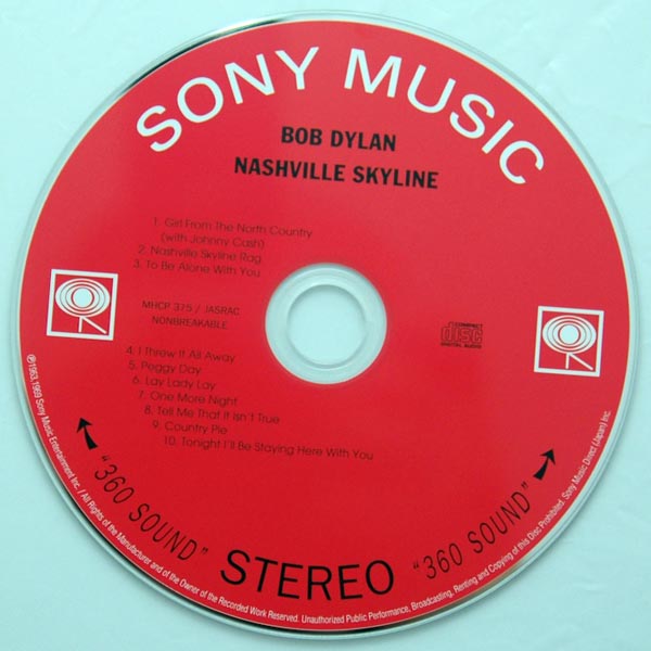 CD, Dylan, Bob - Nashville Skyline