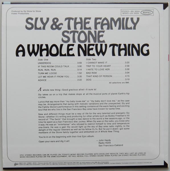 Back cover, Sly + The Family Stone - Whole New Thing +5