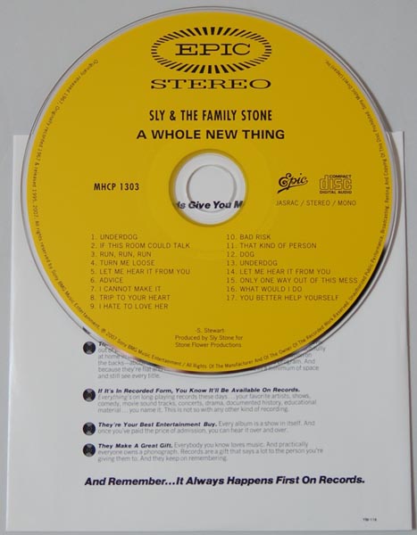 CD, Sly + The Family Stone - Whole New Thing +5