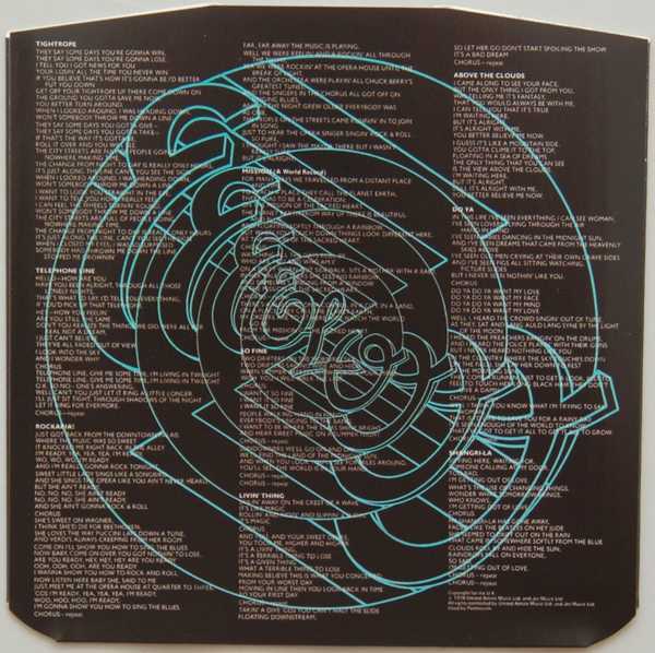 Inner sleeve side A, Electric Light Orchestra (ELO) - A New World Record +6