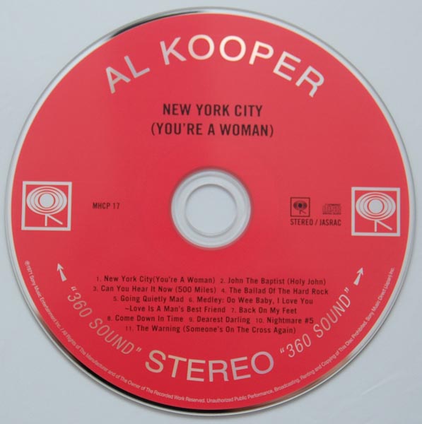 CD, Kooper, Al - New York City (You're A Woman)