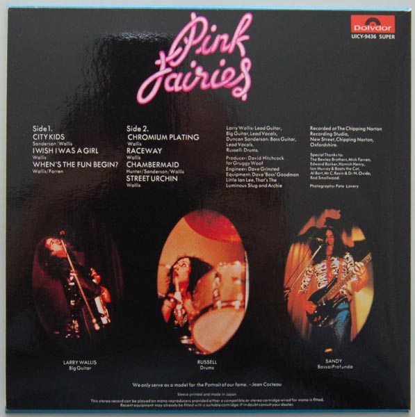 Back cover, Pink Fairies (The) - Kings Of Oblivion +4