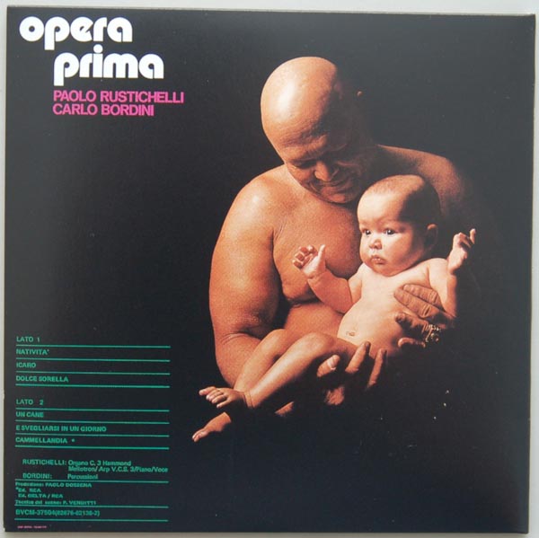 Back cover, Paolo Rustichelli + Carlo Bordini - Opera Prima