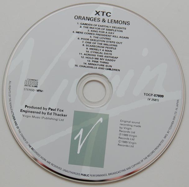 CD, XTC - Oranges and Lemons