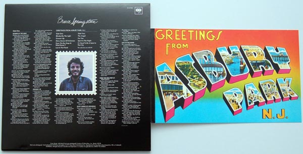 Back cover with postcard unfolded, Springsteen, Bruce - Greetings From Asbury Park
