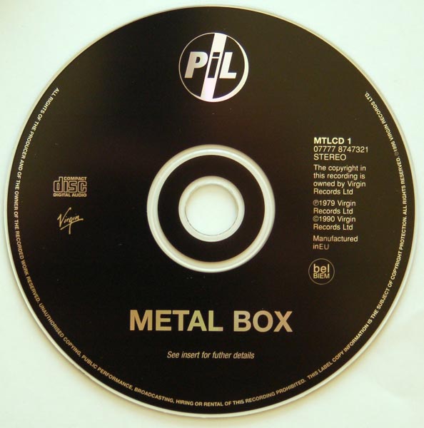 CD, Public Image Ltd - PiL Metal Box