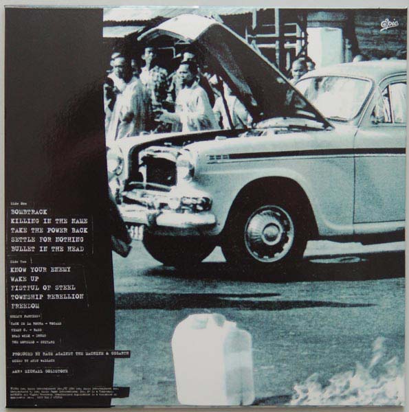 Back cover, Rage Against The Machine - Rage Against The Machine