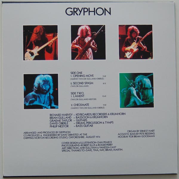 Promo Back cover, Gryphon - Red Queen To Gryphon Three