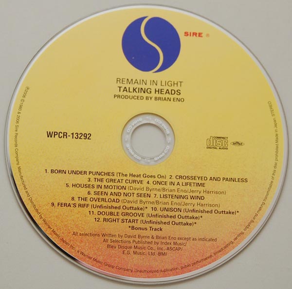 CD, Talking Heads - Remain In Light + 4