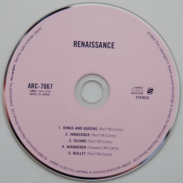 CD, Renaissance - Renaissance + Island/The Sea single
